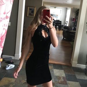 NWOTBlack Velvet Bodycon Homecoming/Cocktail Dress